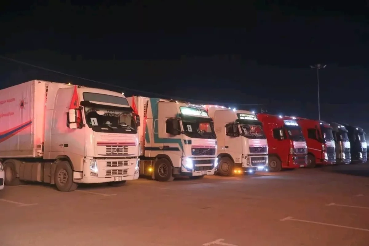 Kyrgyzstan sends 129 tons of humanitarian aid to Iran Photo