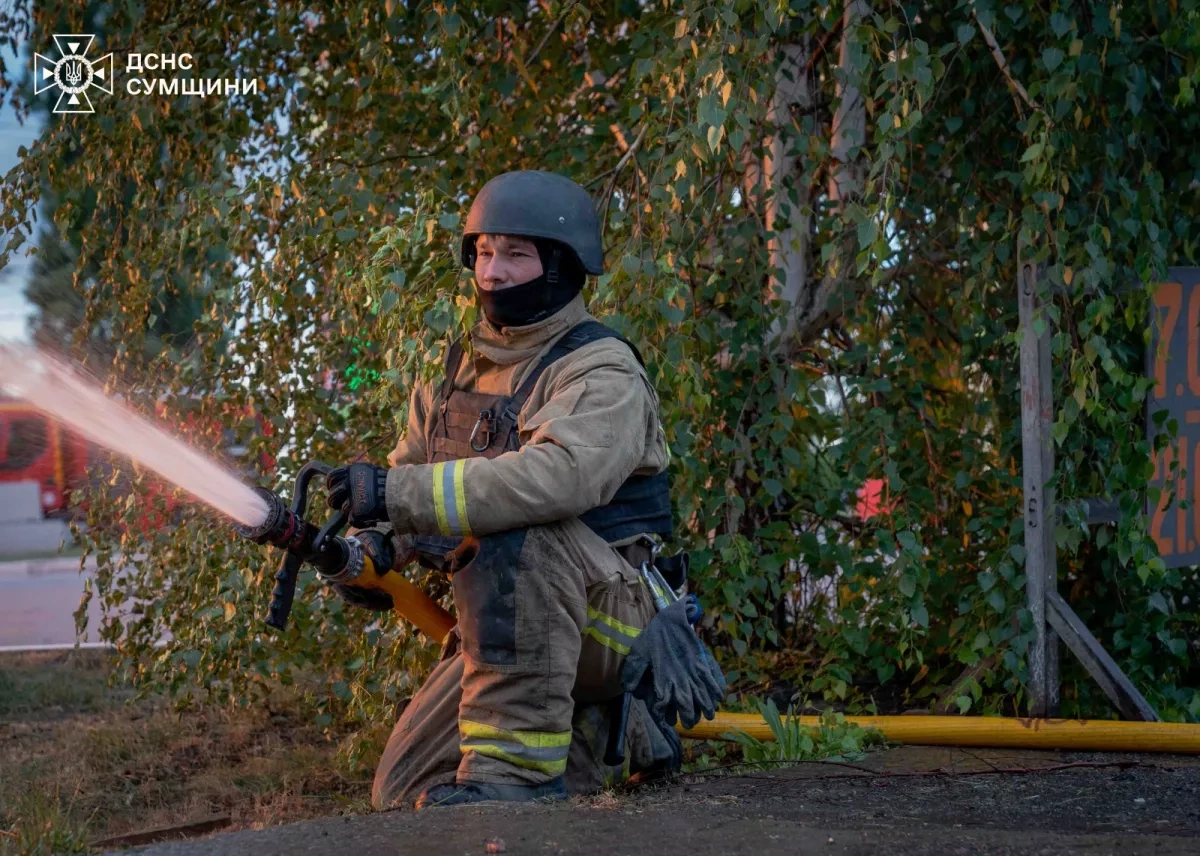 Russian strikes damage two gas stations in Ukraine's Sumy PHOTO