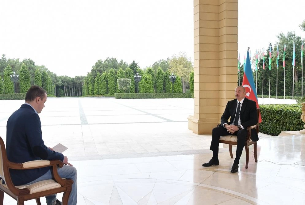 Chronicles of Victory (October 6, 2020): President Ilham Aliyev interviewed by Russian “Perviy Kanal” TV (PHOTO/VIDEO)
