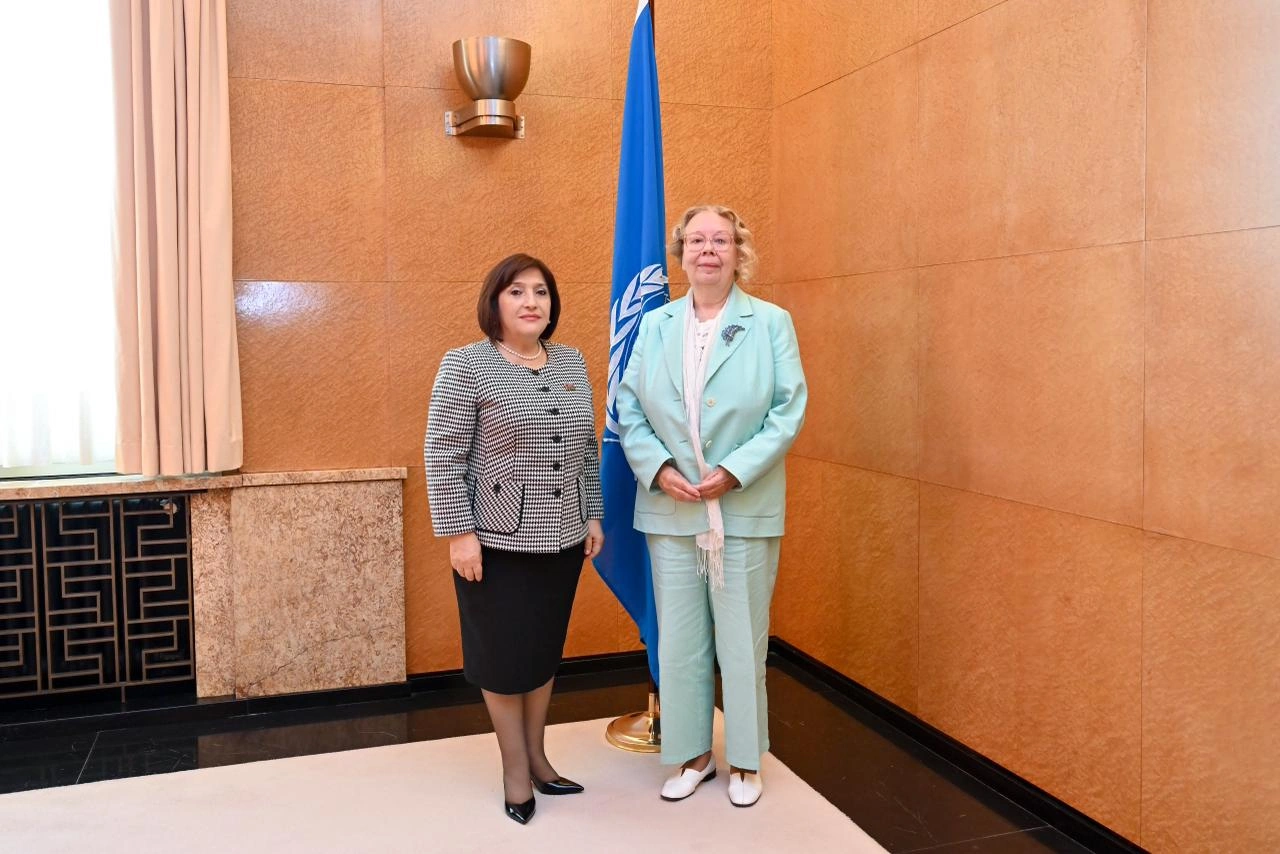 Azerbaijan's Parliament Speaker holds talks with UN Geneva chief (PHOTO)