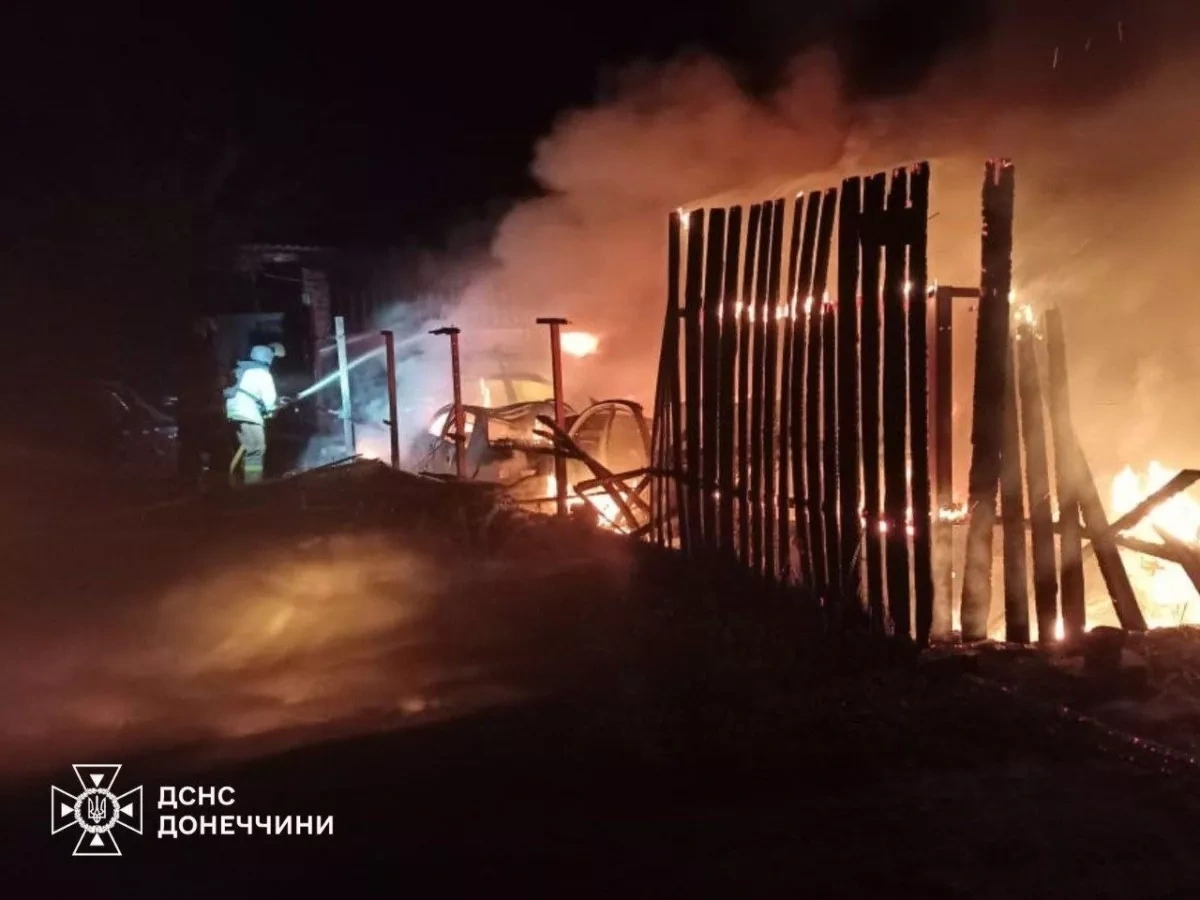 Russian drone strikes firefighters battling blaze at Zaporizhzhia petrol station PHOTO
