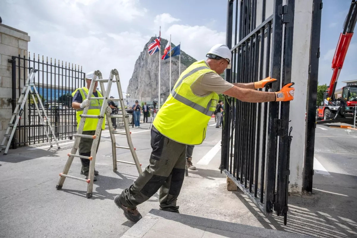 Historic Gibraltar border fence gets dismantled under new UK-EU agreement