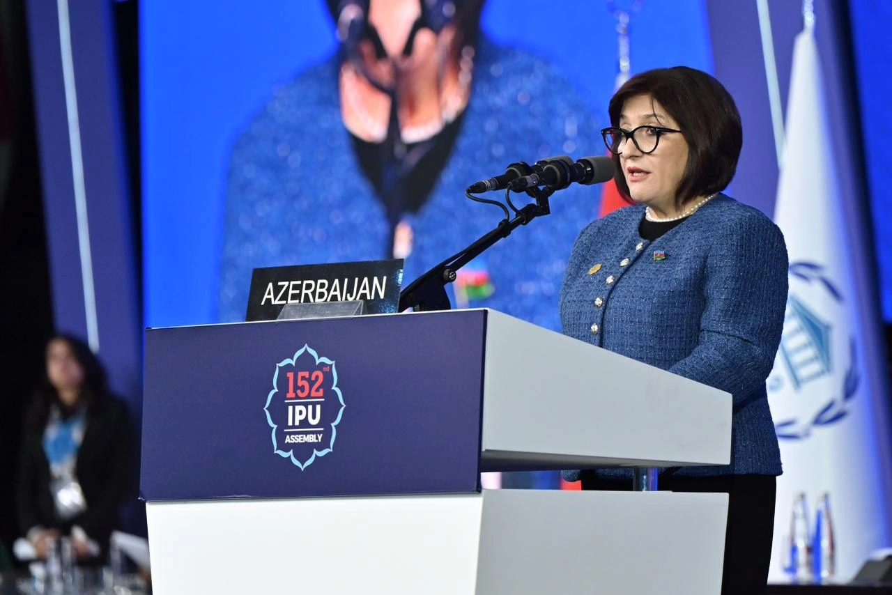 Azerbaijani Parliament Speaker addresses 152nd Assembly of Inter-Parliamentary Union (PHOTO)