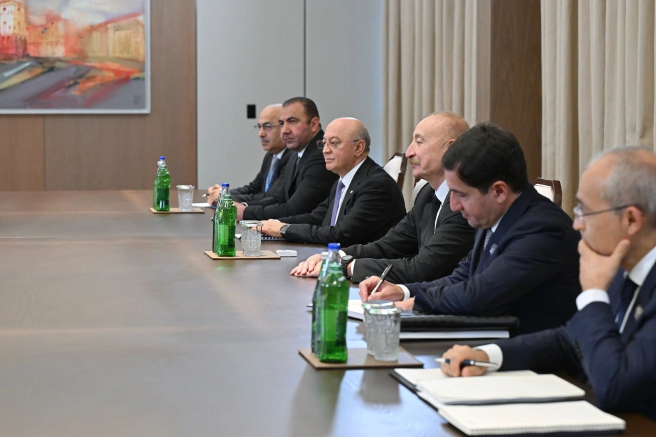 President Ilham Aliyev meets with Amir of State of Qatar (PHOTO)