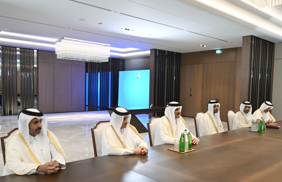 President Ilham Aliyev meets with Amir of State of Qatar (PHOTO)