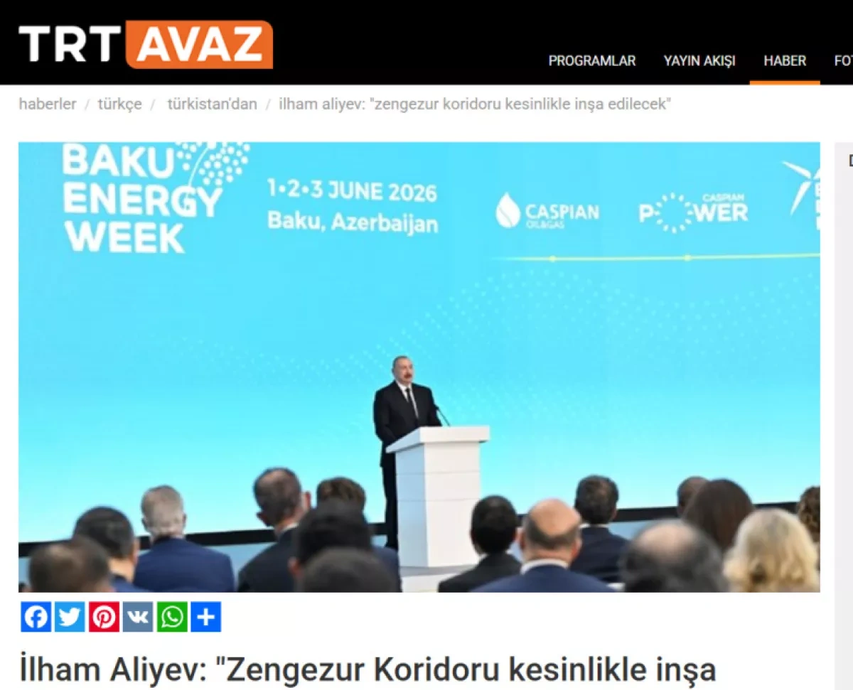 Baku Energy Week dominates coverage in Turkish media landscape PHOTO