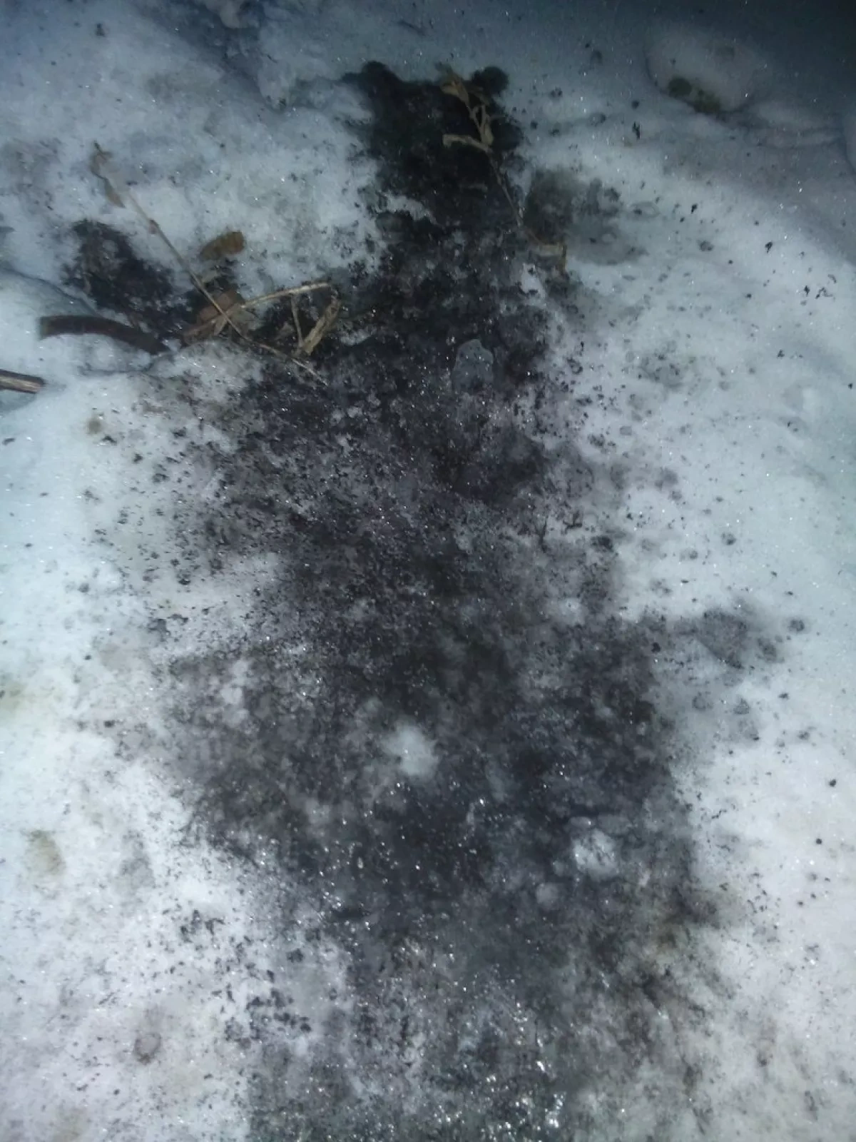 Russian village covered in black snow from local boiler VIDEO