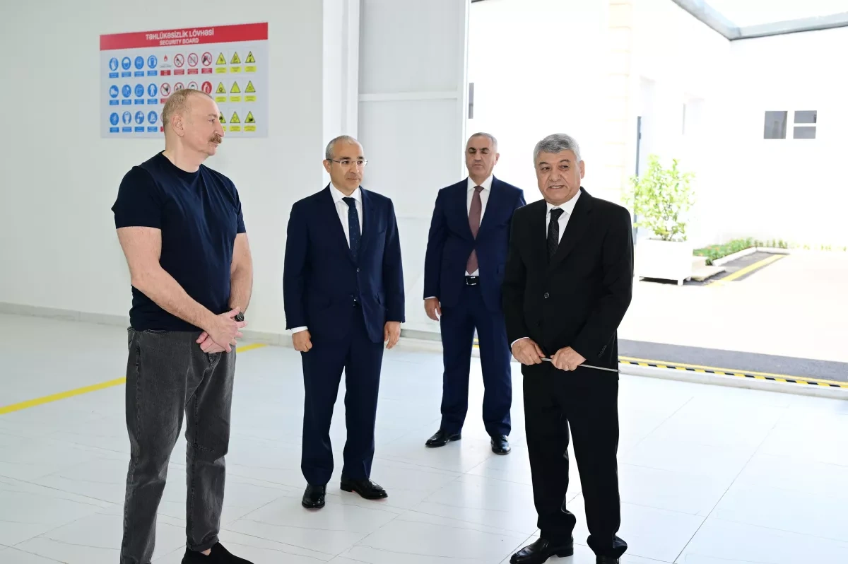 Azerbaijani president inaugurates “Garabagh Textile House” LLC in Khojaly PHOTO