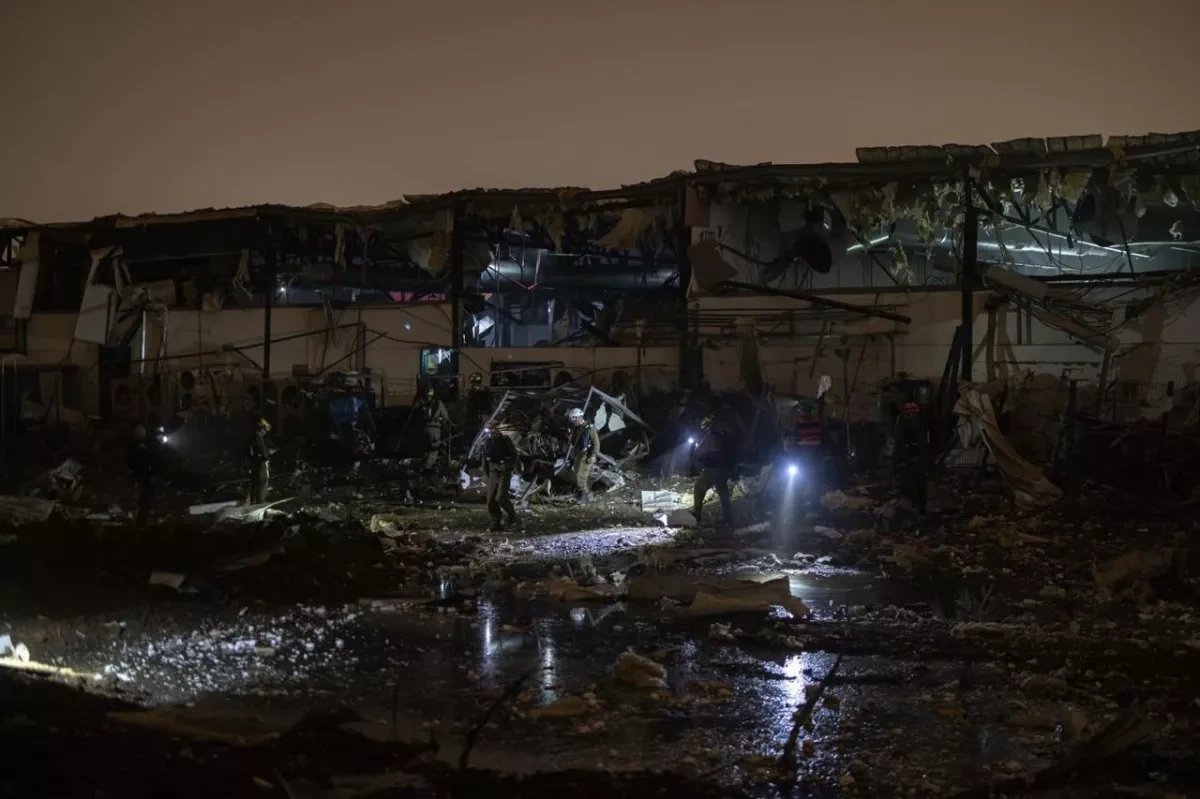 Iranian missile strikes drone factory in central Israel PHOTO