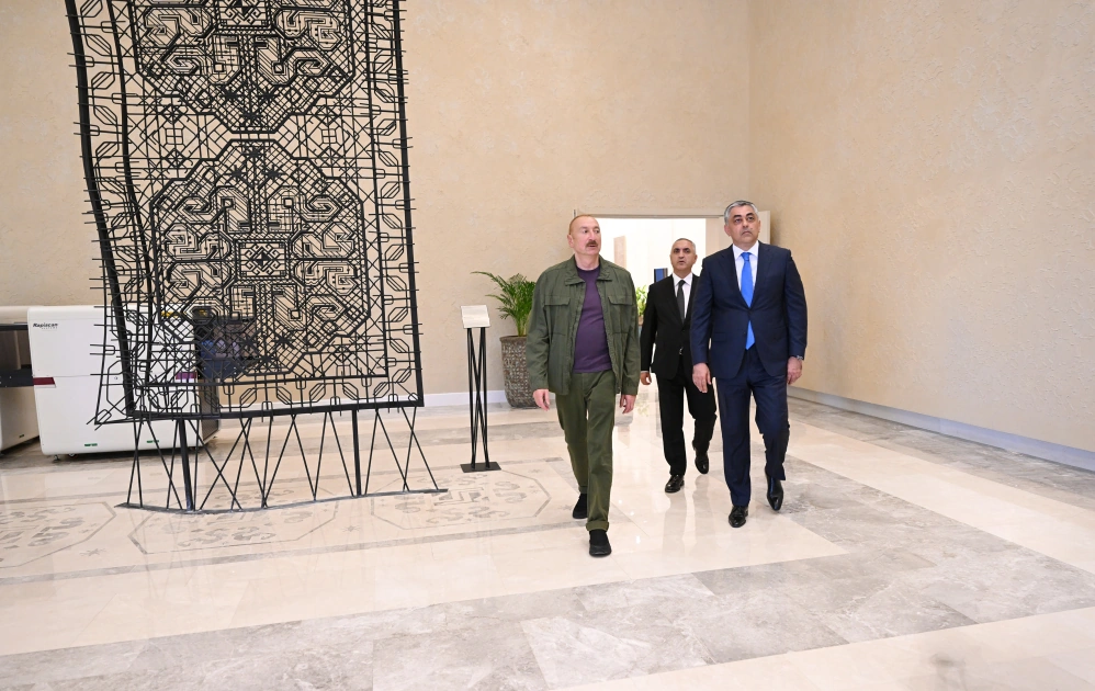 President Ilham Aliyev attends opening of Khankendi Hotel (PHOTO)