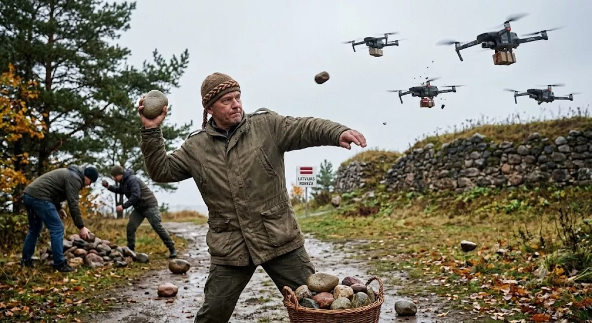 Fear of drones drives Latvian residents to attack utility aircraft with stones