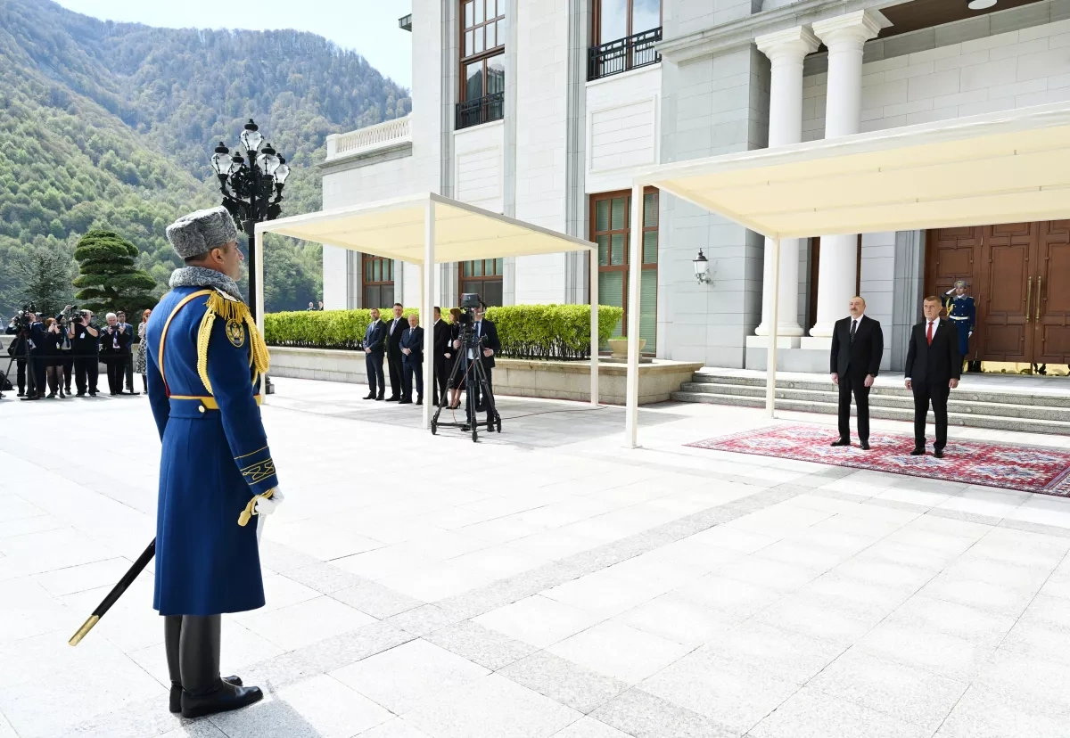 Azerbaijan holds official welcoming ceremony for Czech prime minister in Gabala PHOTO