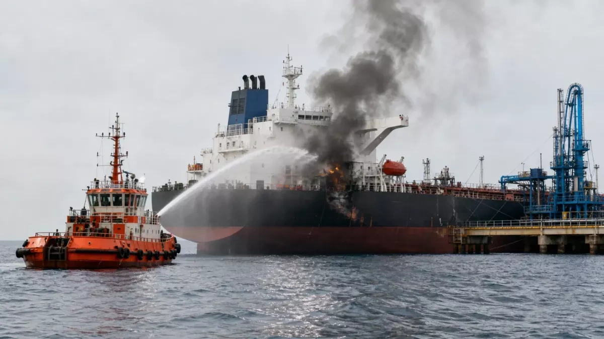 New drone strike hits CPC terminal, sparking fire on tanker