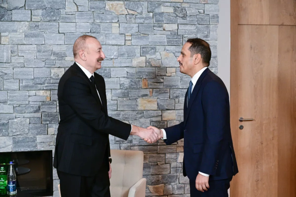 Azerbaijan, Qatar discuss bilateral ties, Syria energy support in Davos PHOTO