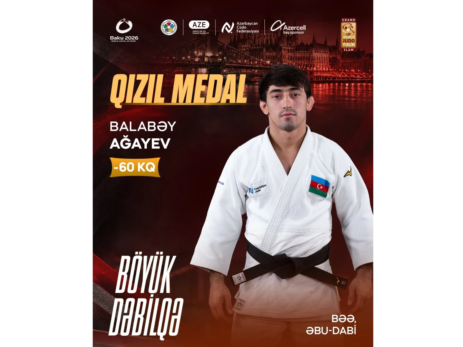 Another Azerbaijani judoka wins Grand Slam gold in Abu Dhabi