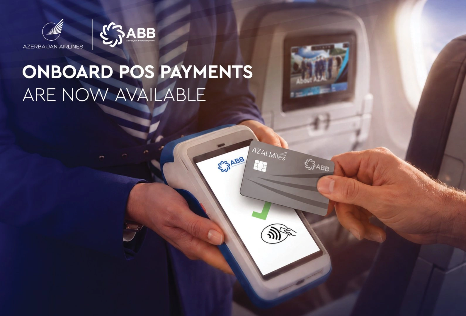 Azerbaijan Airlines and ABB launch onboard POS payment capability