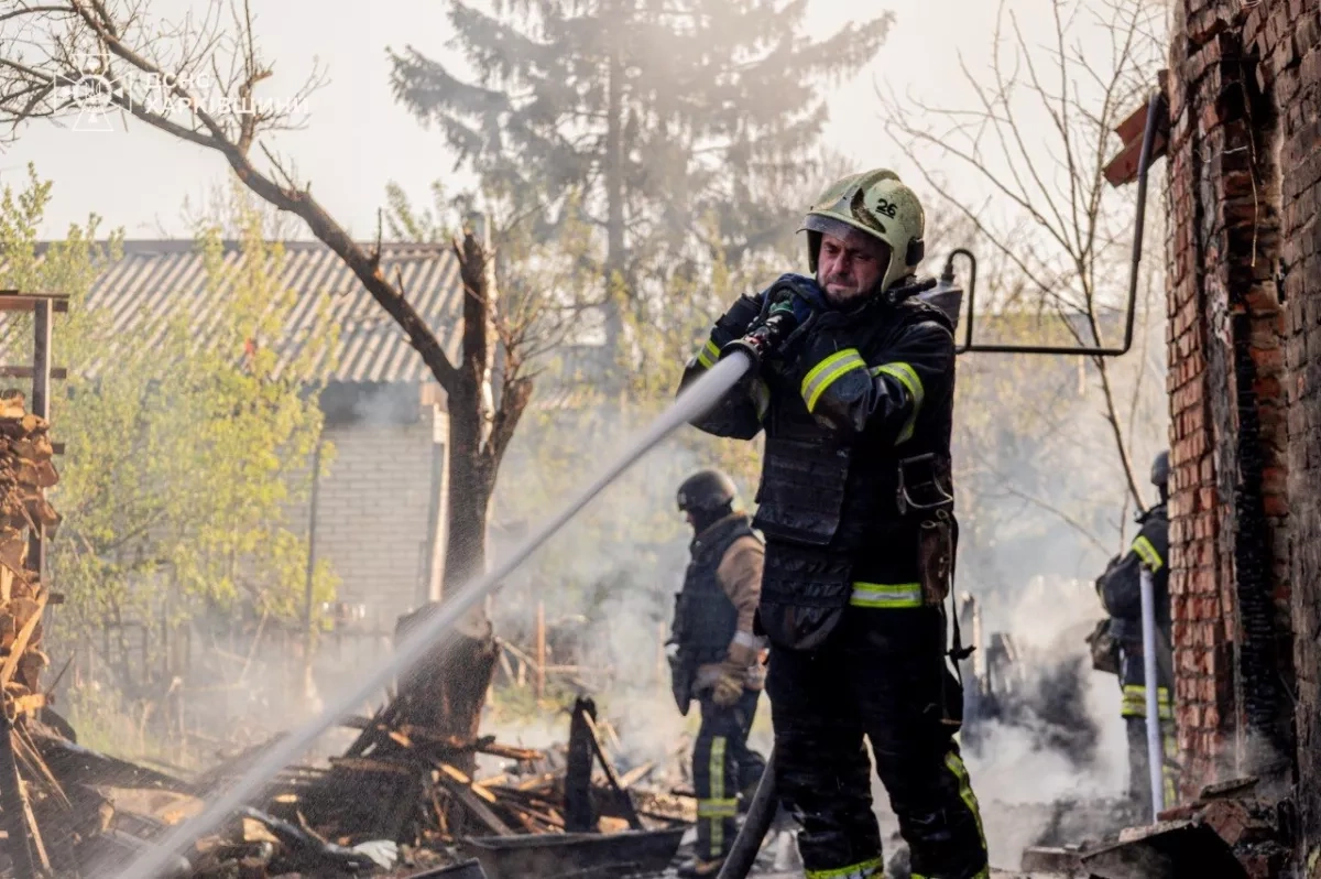 Russian drone strike hits Kharkiv residential area, injures two women PHOTO