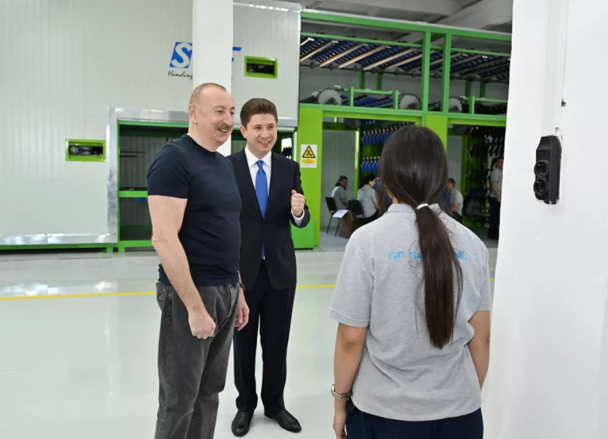 President Aliyev attends inauguration of work gloves factory in Khankendi PHOTO