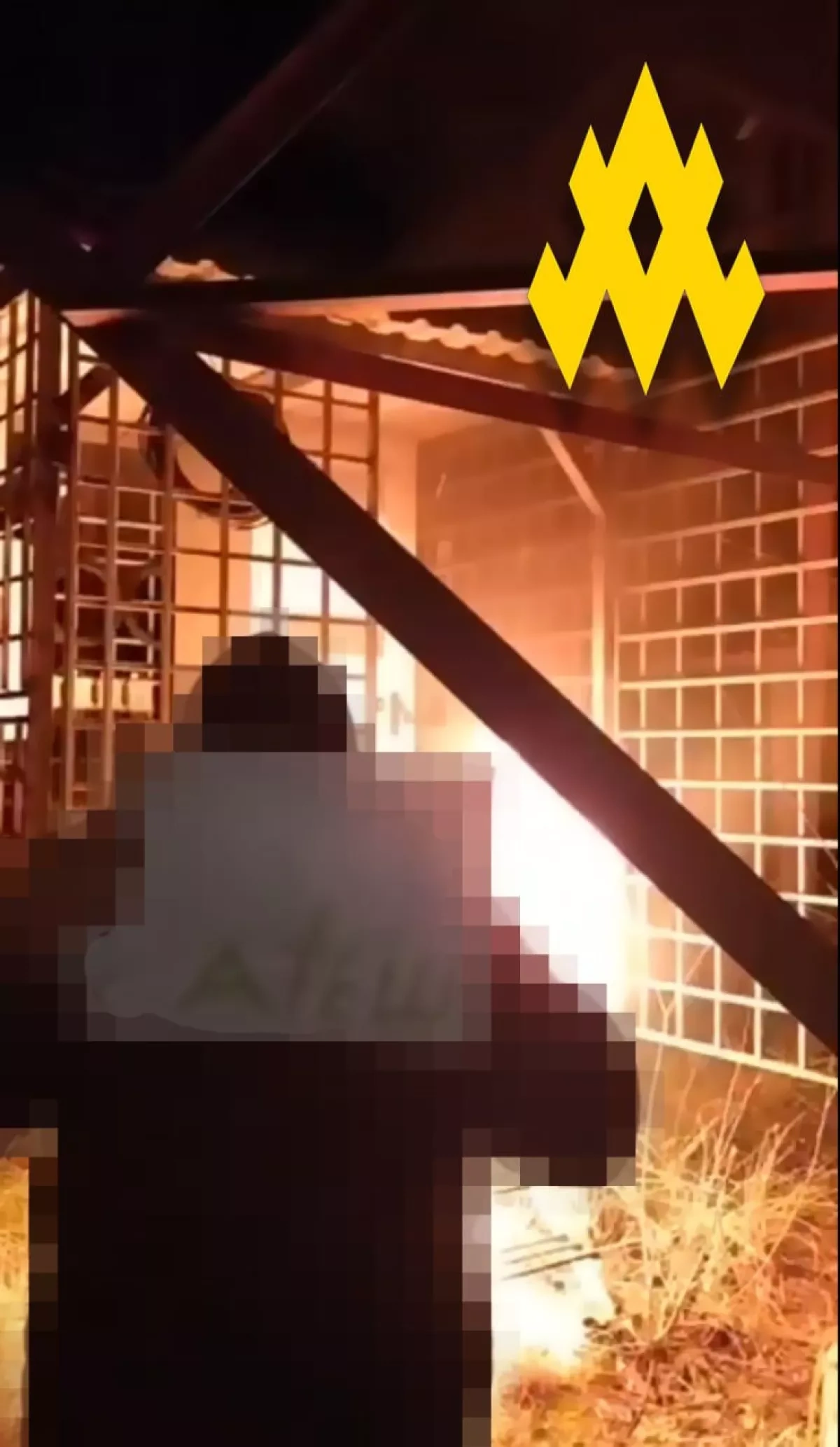 Ukrainian-Crimean Tatar group claims to burn down Russian air defence tower PHOTO / VIDEO