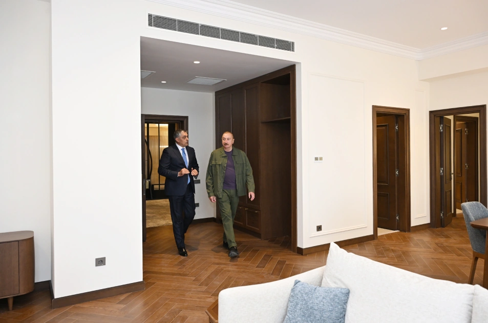 President Ilham Aliyev attends opening of Khankendi Hotel (PHOTO)