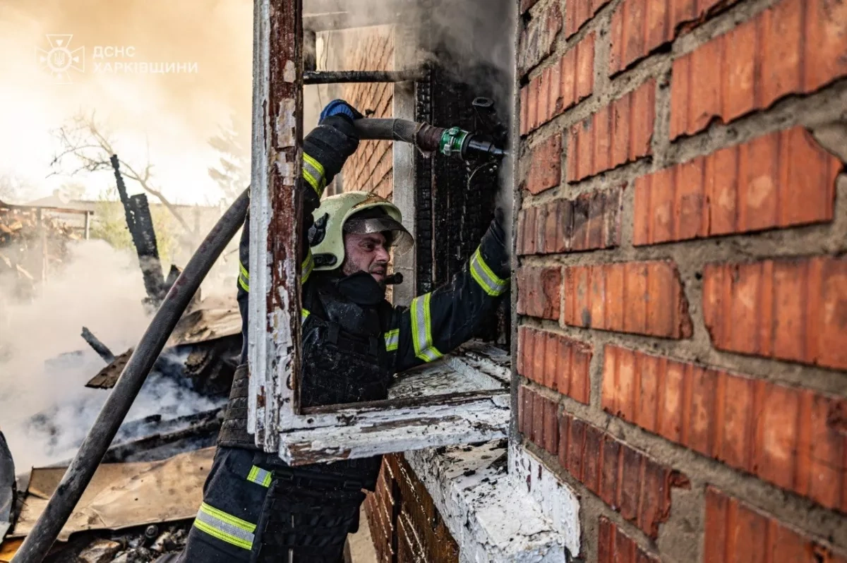 Russian drone strike hits Kharkiv residential area, injures two women PHOTO