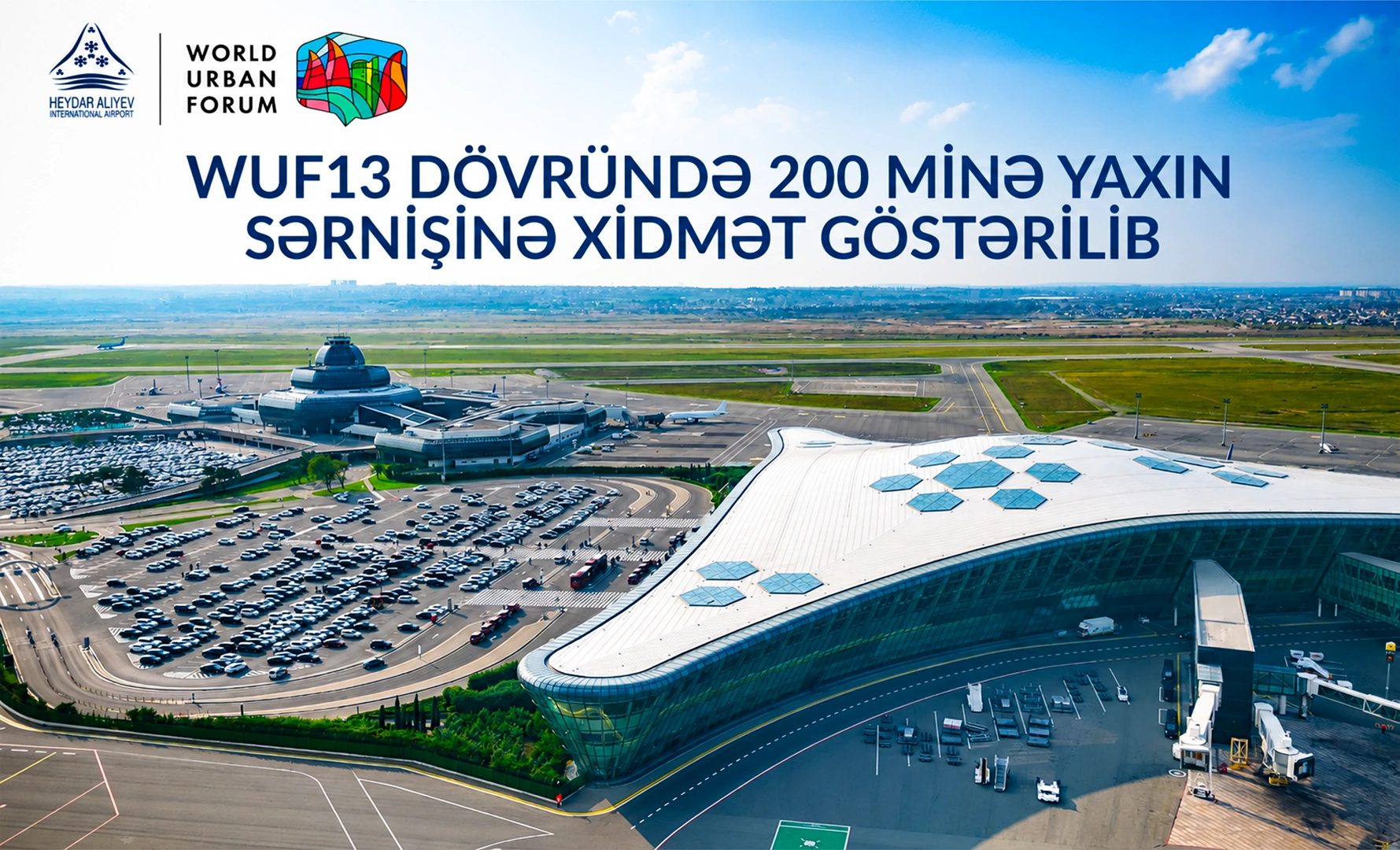 Heydar Aliyev International Airport served nearly 200,000 passengers during WUF13