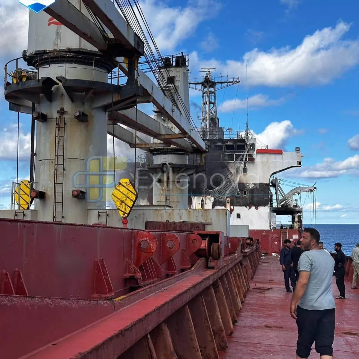 What remains of Aroyat bulk carrier after Ukrainian strike PHOTO
