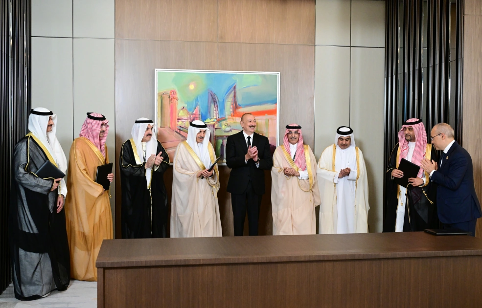 President Ilham Aliyev receives delegation of leaders of member organizations of Arab Coordination Group (PHOTO)