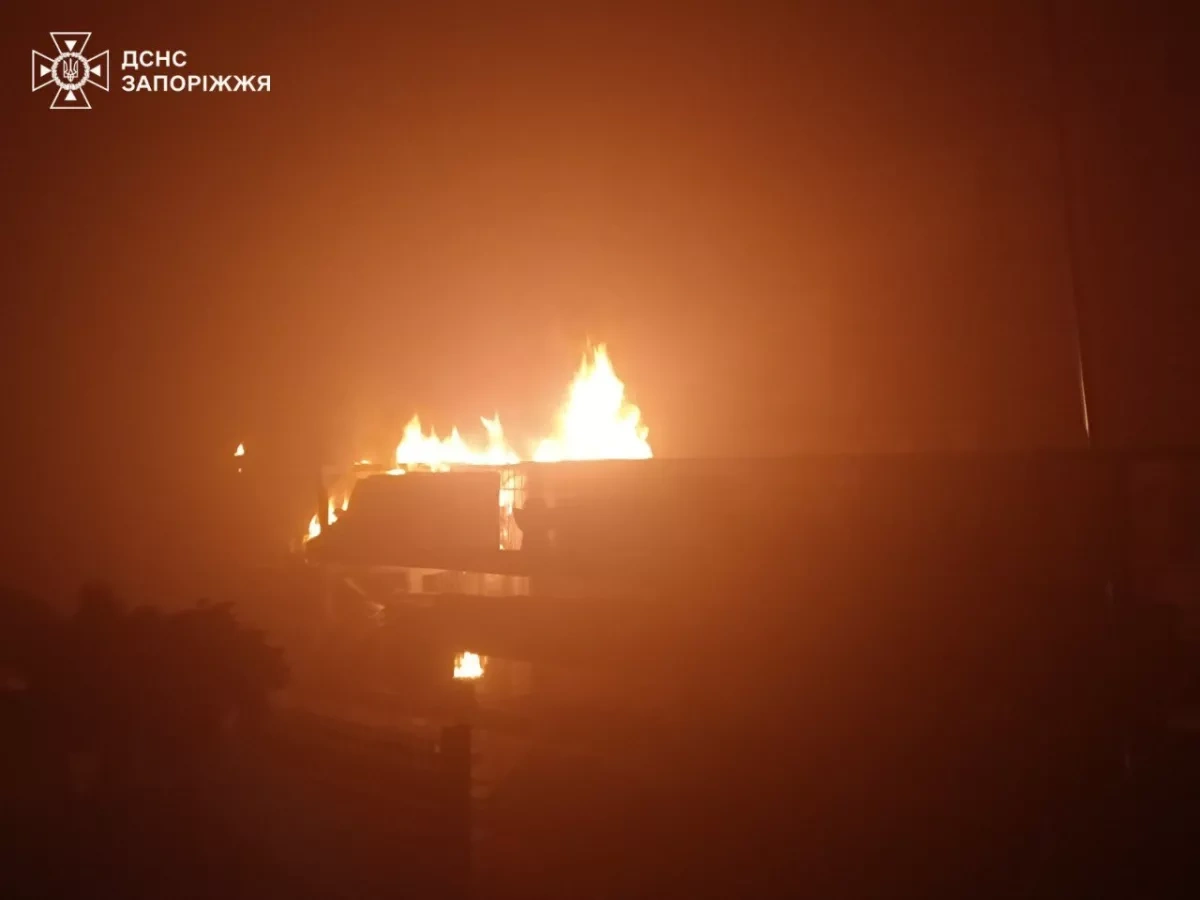 Russian drone attacks spark fires in Ukraine’s Zaporizhzhia PHOTO/VIDEO