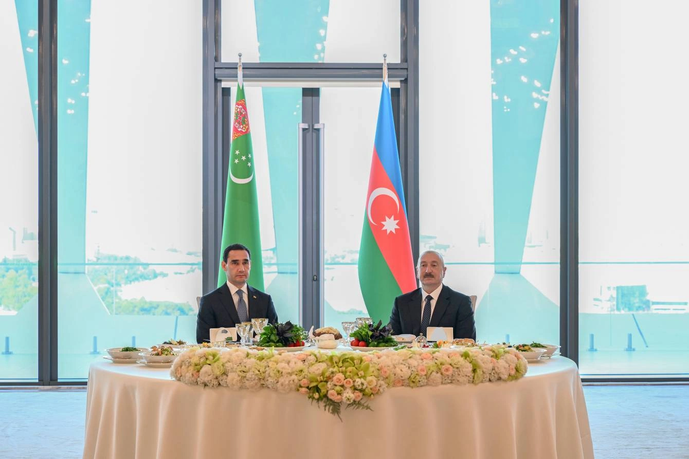 State banquet hosted on behalf of President Ilham Aliyev in honor of President of Turkmenistan (PHOTO)
