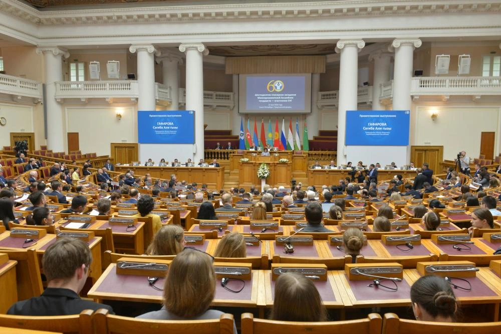 Speaker of Azerbaijani Parliament addresses 60th plenary session of CIS PA