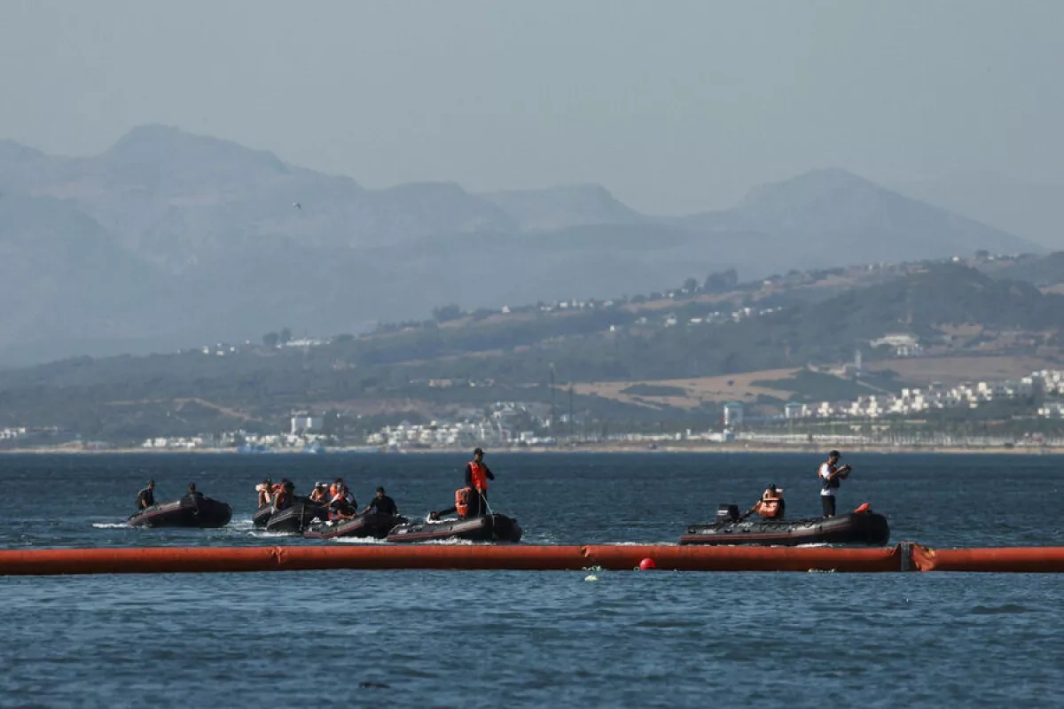 Spain installs floating barrier on Ceuta-Morocco border