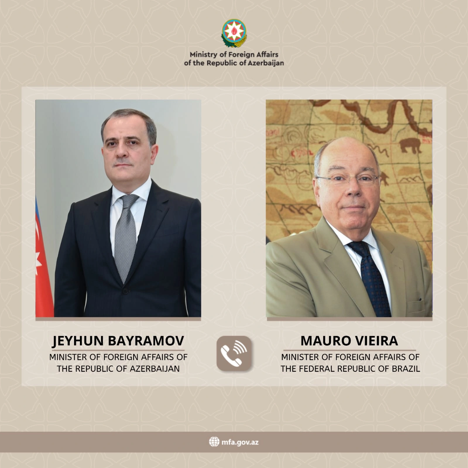 Azerbaijan and Brazil discuss bilateral cooperation and Middle East security