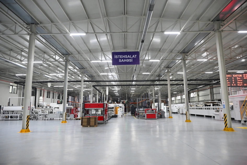 President Ilham Aliyev inaugurates cardboard and box packaging production facility in Sumgayit Industrial Park (PHOTO)