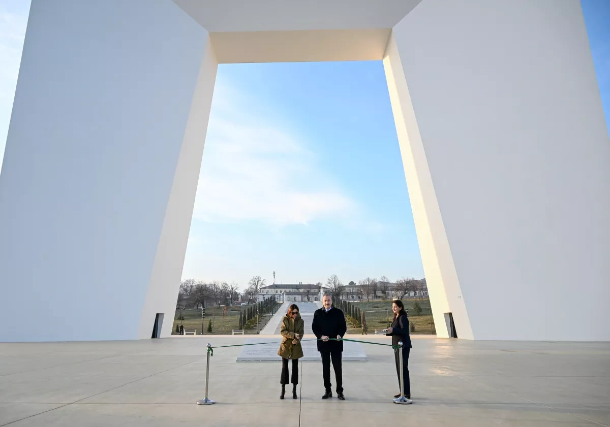 Azerbaijani leader, first lady attend inauguration of Victory Park in Khankendi PHOTO/UPDATED