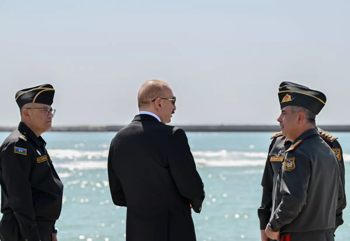 President Aliyev, first lady visit Azerbaijan’s Navy, inspect naval capabilities PHOTO
