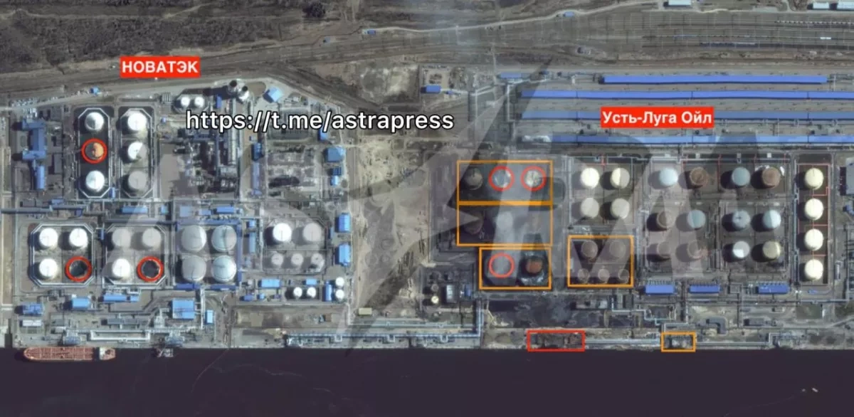 ASTRA: Ukrainian drone strikes severely damage Russian oil terminals PHOTO / VIDEO