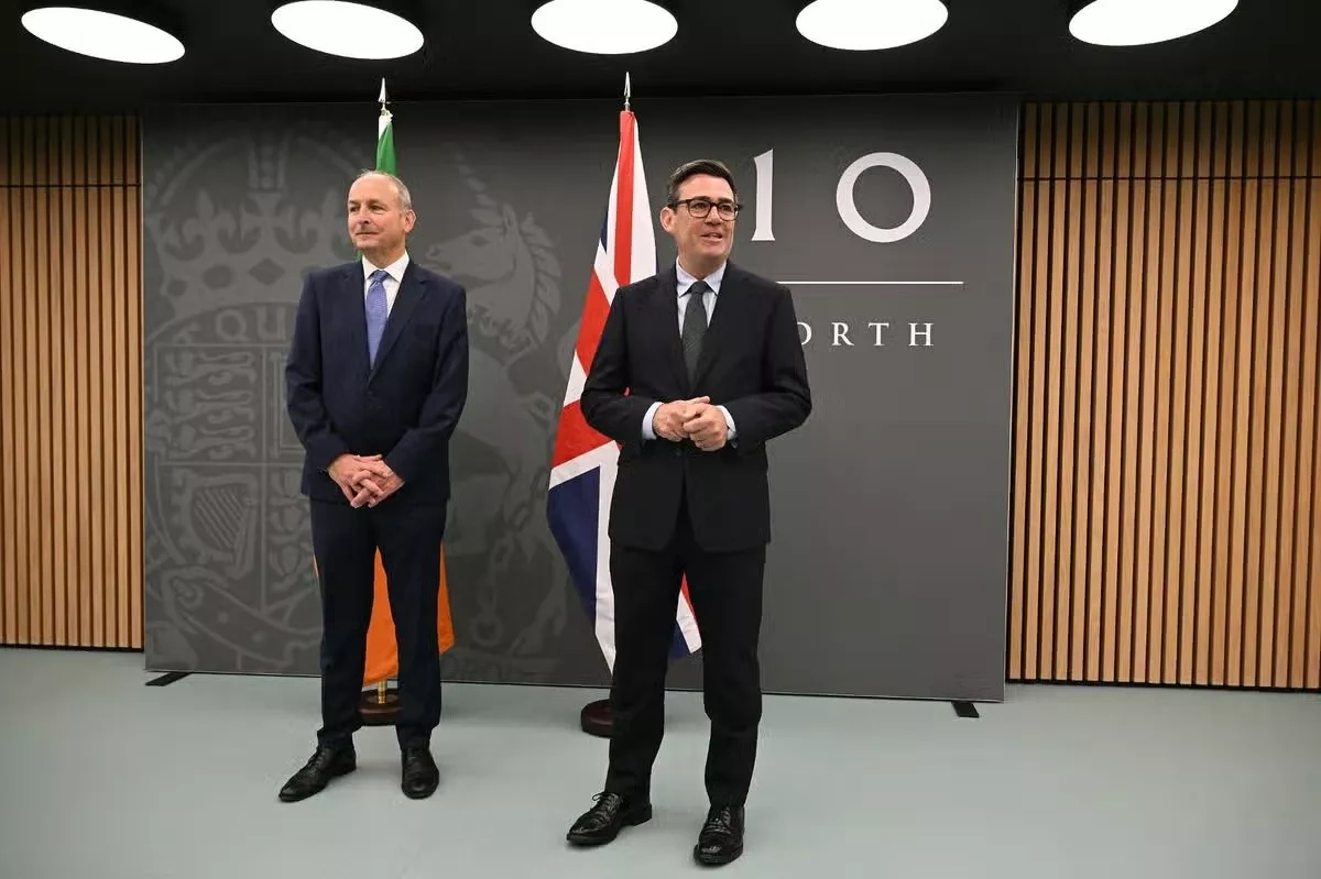 UK PM welcomes Irish leader to Manchester’s No 10 North