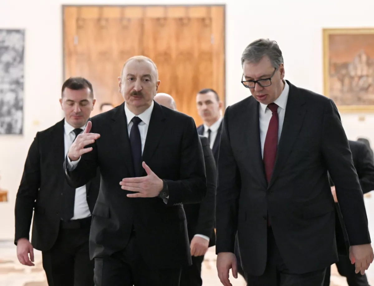 Azerbaijani, Serbian presidents make joint press statements in Belgrade VIDEO
