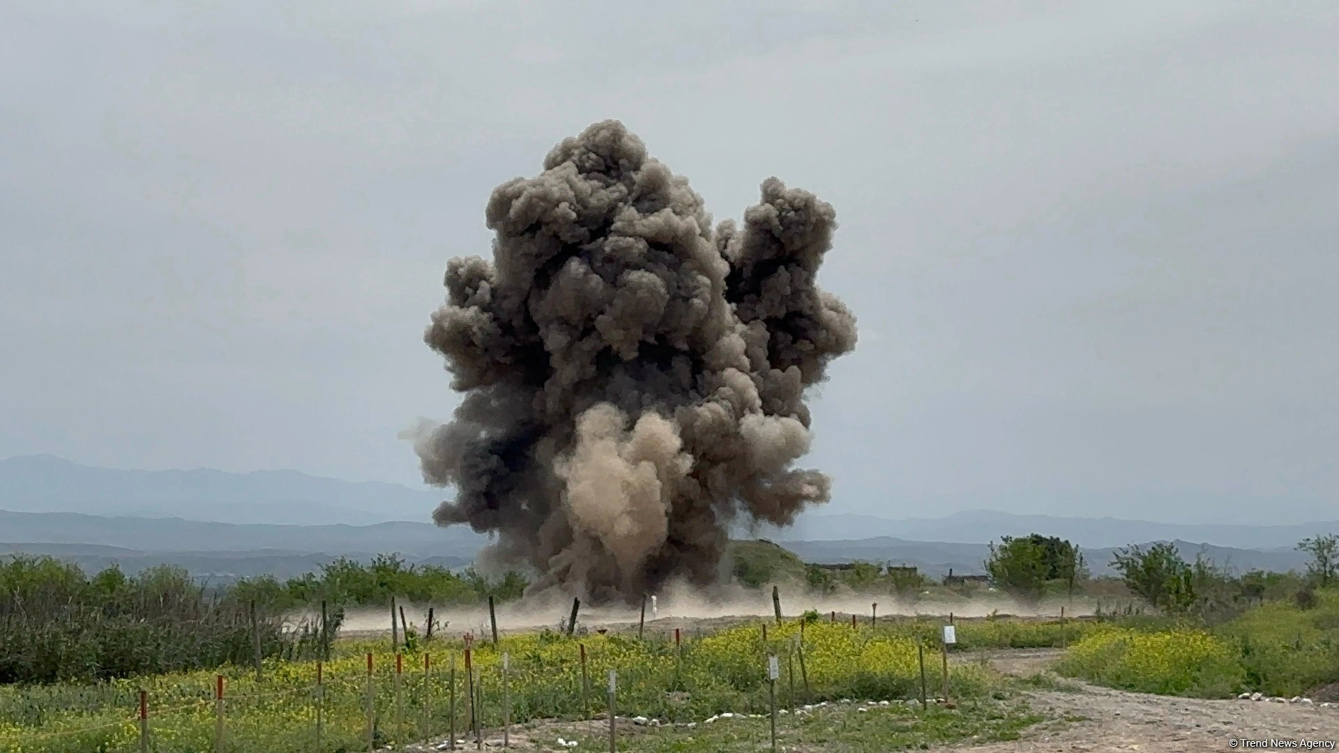 Mine explosion in Azerbaijan's Aghdam damages tractor