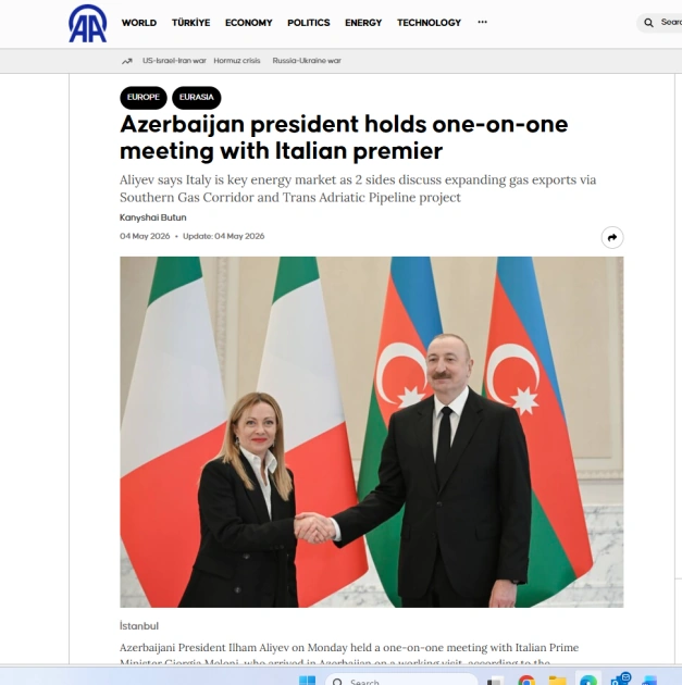 World media highlights talks between Azerbaijani President and Italian PM in Baku (PHOTO)
