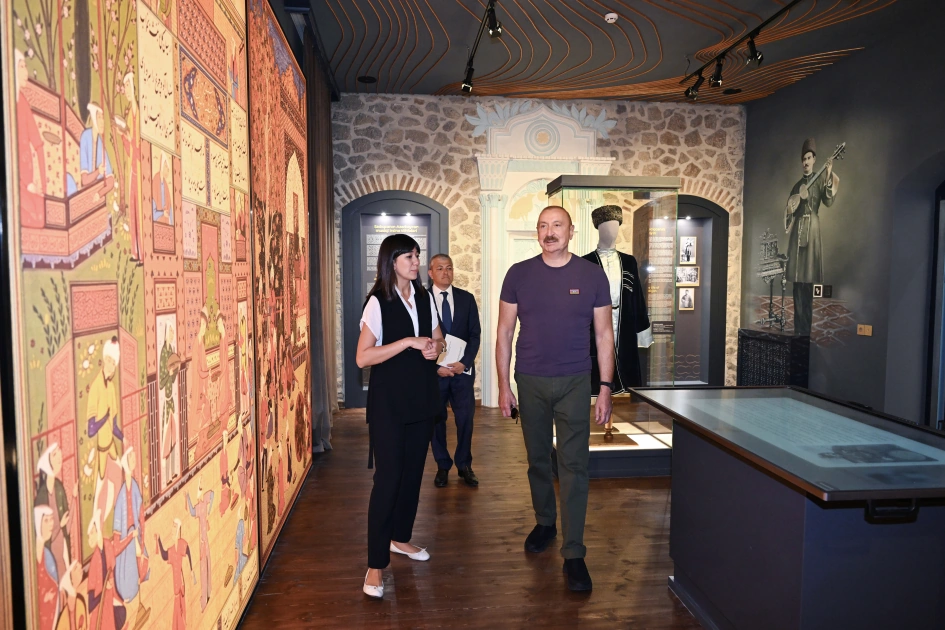 President Ilham Aliyev attends opening ceremony of Sadigjan House in Shusha after restoration (PHOTO)