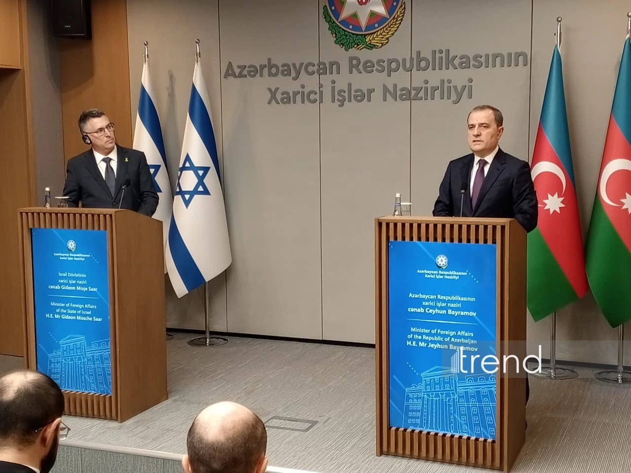 Baku hosts press conference with Azerbaijani and Israeli foreign ministers (PHOTO)