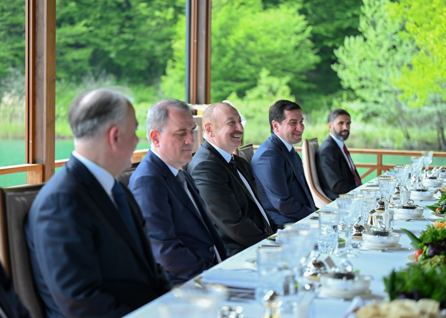 Official luncheon hosted in honor of Czech Prime Minister on behalf of President Ilham Aliyev (PHOTO)