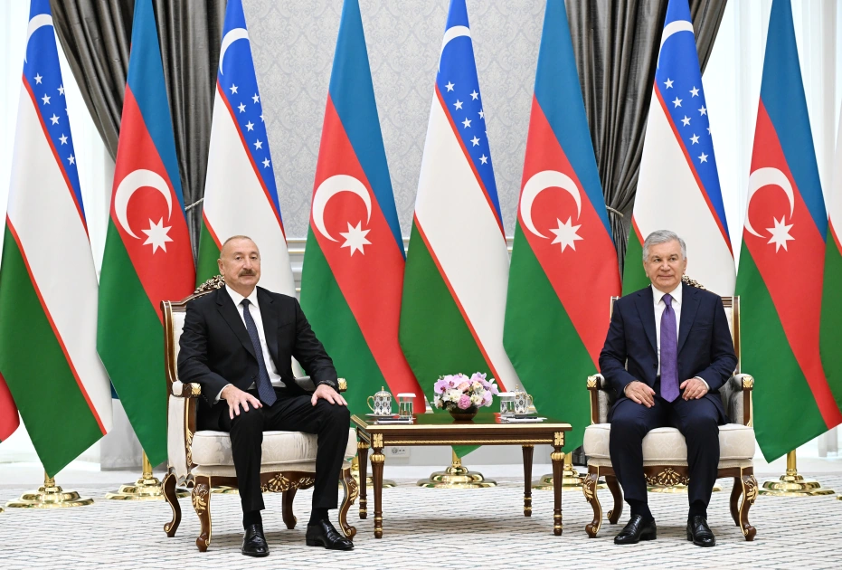 President of Azerbaijan Ilham Aliyev held one-on-one meeting with President of Uzbekistan in Tashkent (PHOTO)