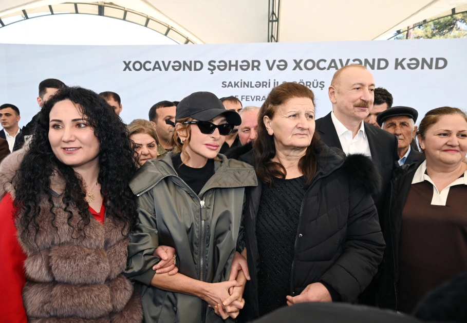 President Ilham Aliyev, First Lady Mehriban Aliyeva meet with residents of Khojavend town and Khojavend village (PHOTO)