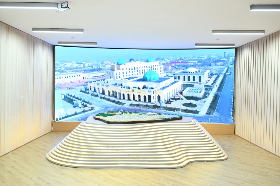 President Ilham Aliyev and other participants of OTS informal summit tour cultural sites in Turkistan (PHOTO)