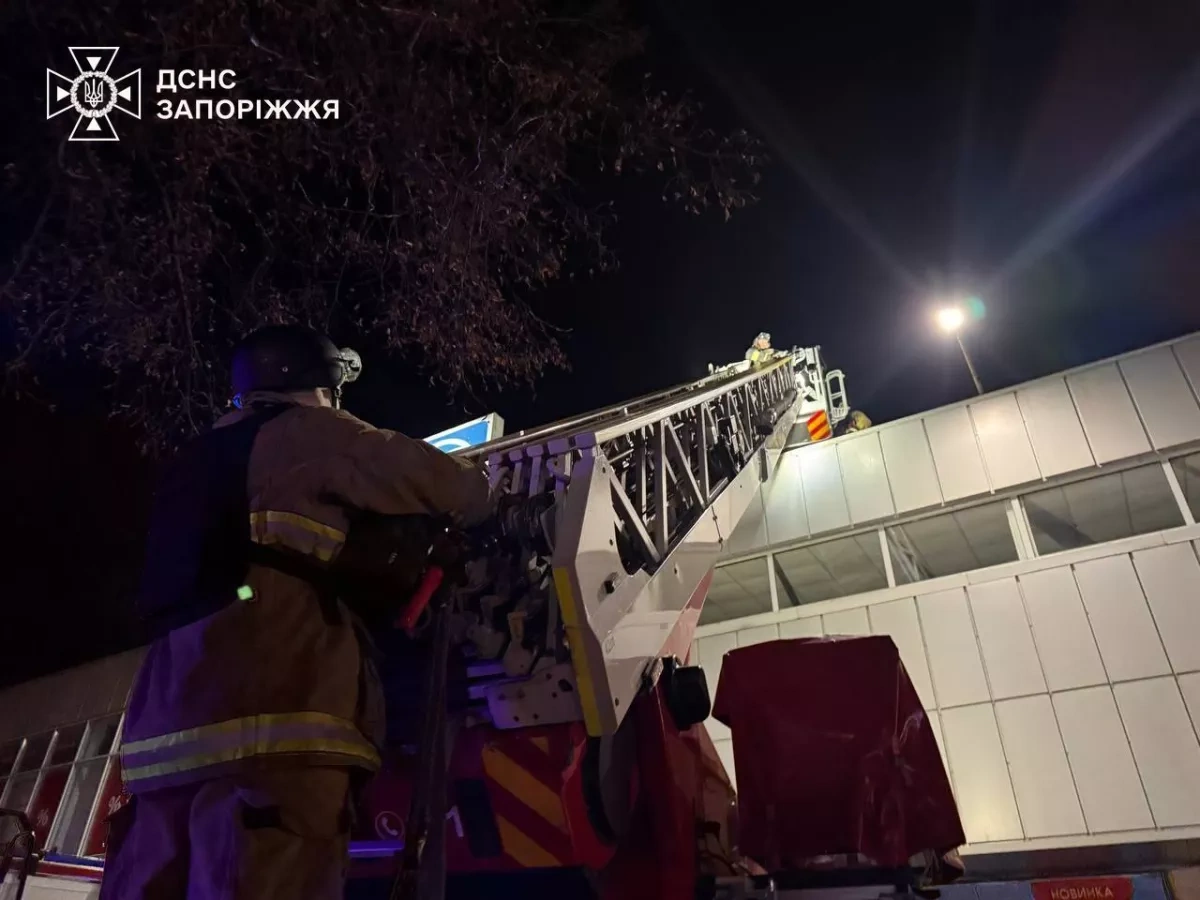Russian overnight drone attack damages buildings in Zaporizhzhia PHOTO
