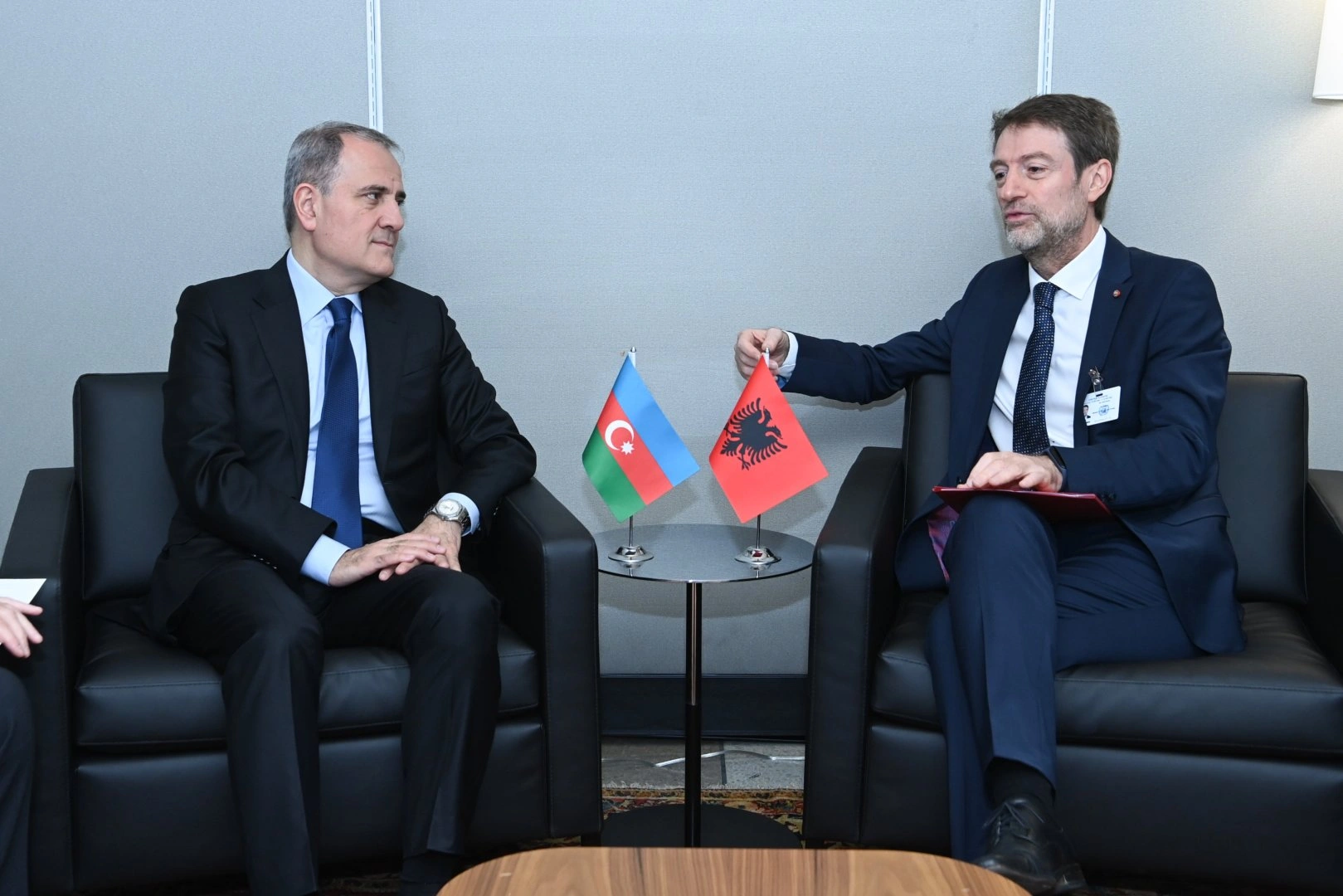 Azerbaijani FM delivers details of ongoing peace process with Armenia to Albania (PHOTO)