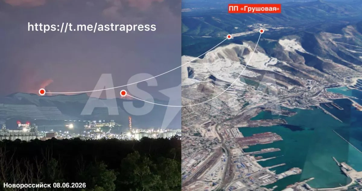 ASTRA: Major Russian oil facility near Novorossiysk on fire PHOTO